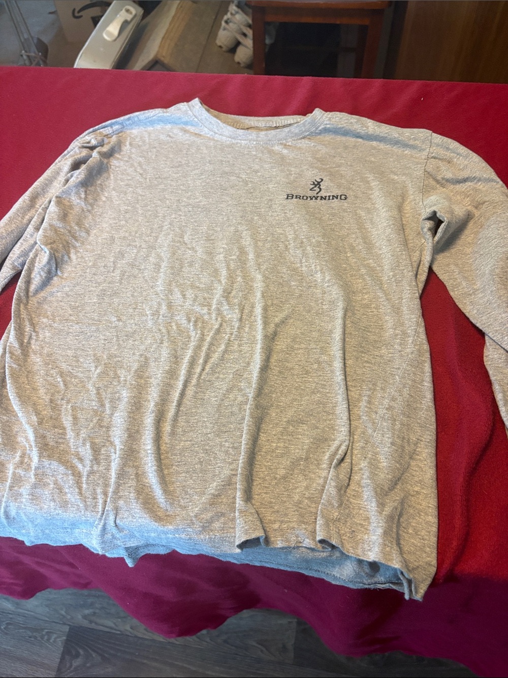 Browning Men’s Long Sleeve Crewneck Shirt - Heather Gray